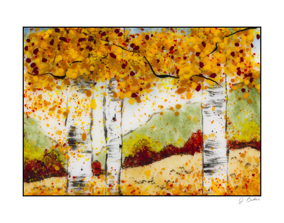 Sgraffito Aspen Studies 10 Print Jennifer Baker Glass Art